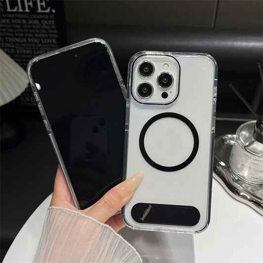 📱Прозрачен калъф за телефон с поставка за iPhone