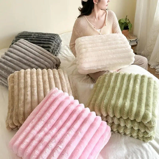 🛏️Плътен плюшен заек и покривало с кадифено покритие